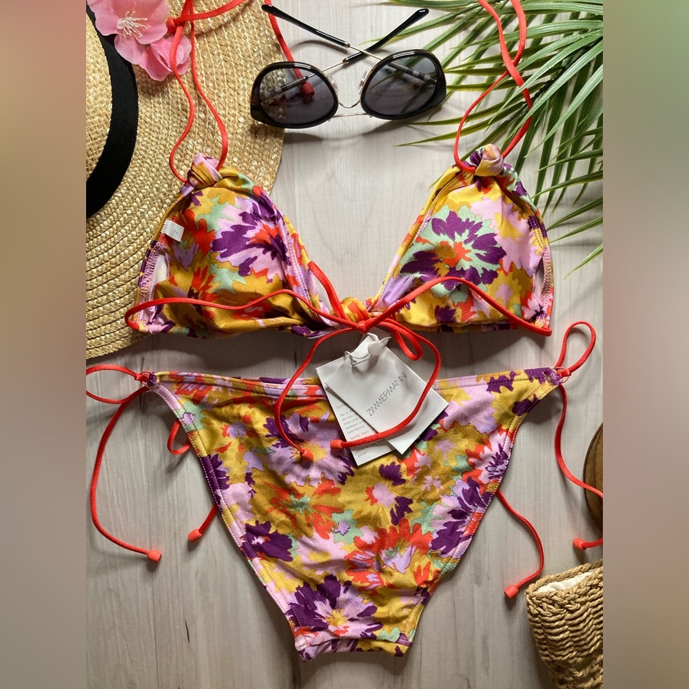 Zimmermann Floral Knotted Violet Bikini Set - Picture 8 of 14